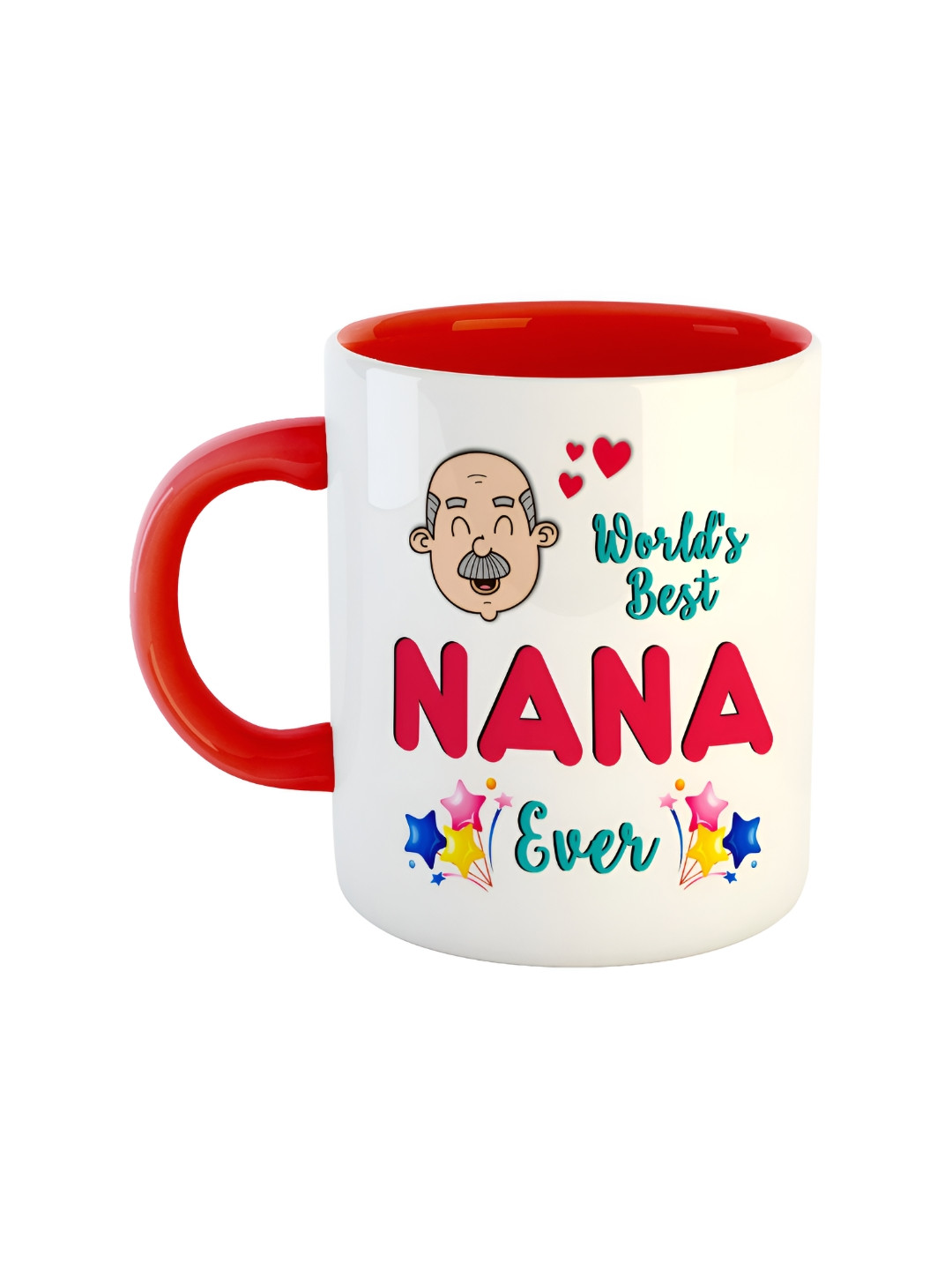 

ARTBUG White & Red Text Or Slogans Printed Ceramic Glossy Mug 350ml