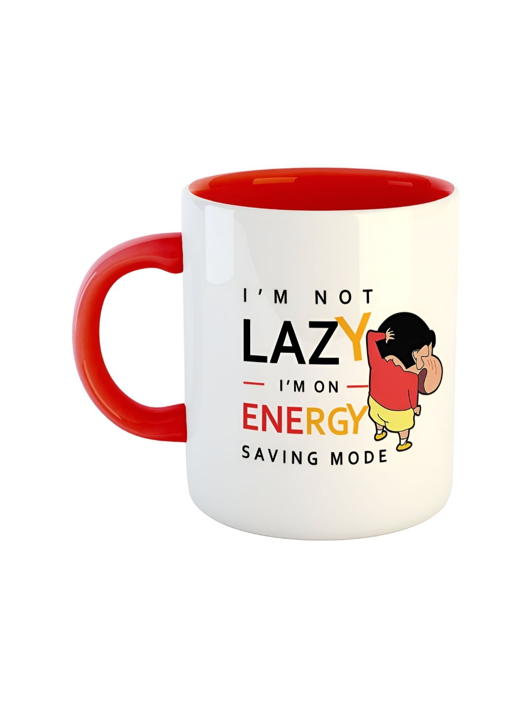 

ARTBUG Red & White Printed Ceramic Glossy Mugs