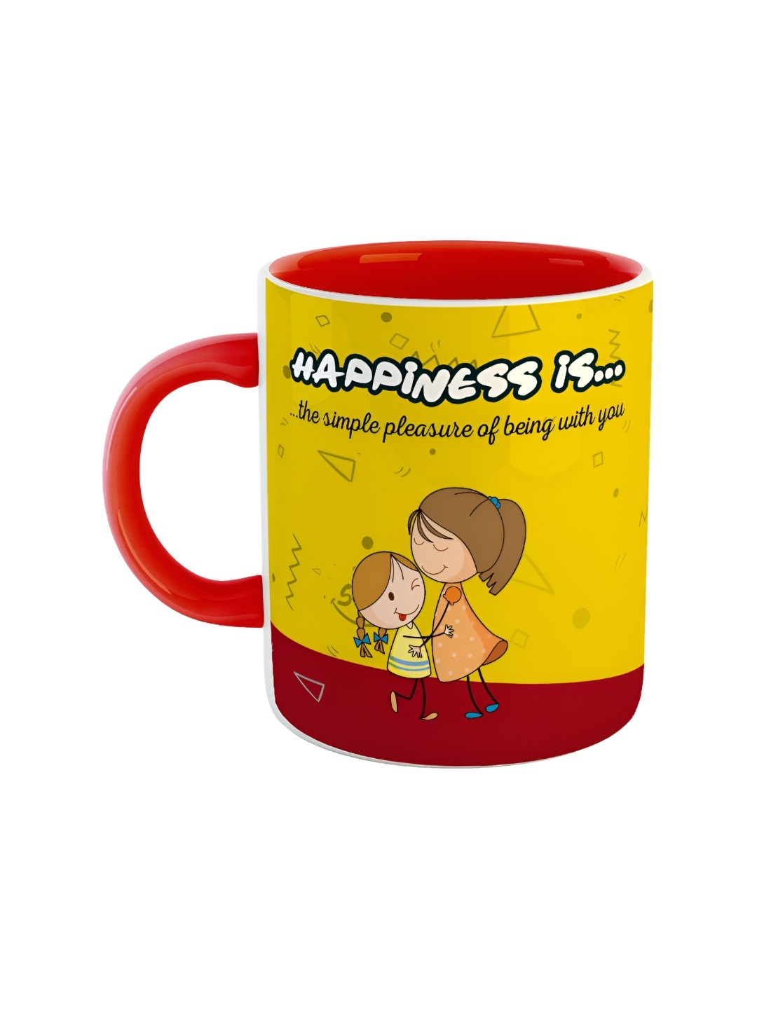 

ARTBUG Red & White Printed Ceramic Glossy Mug 350ml