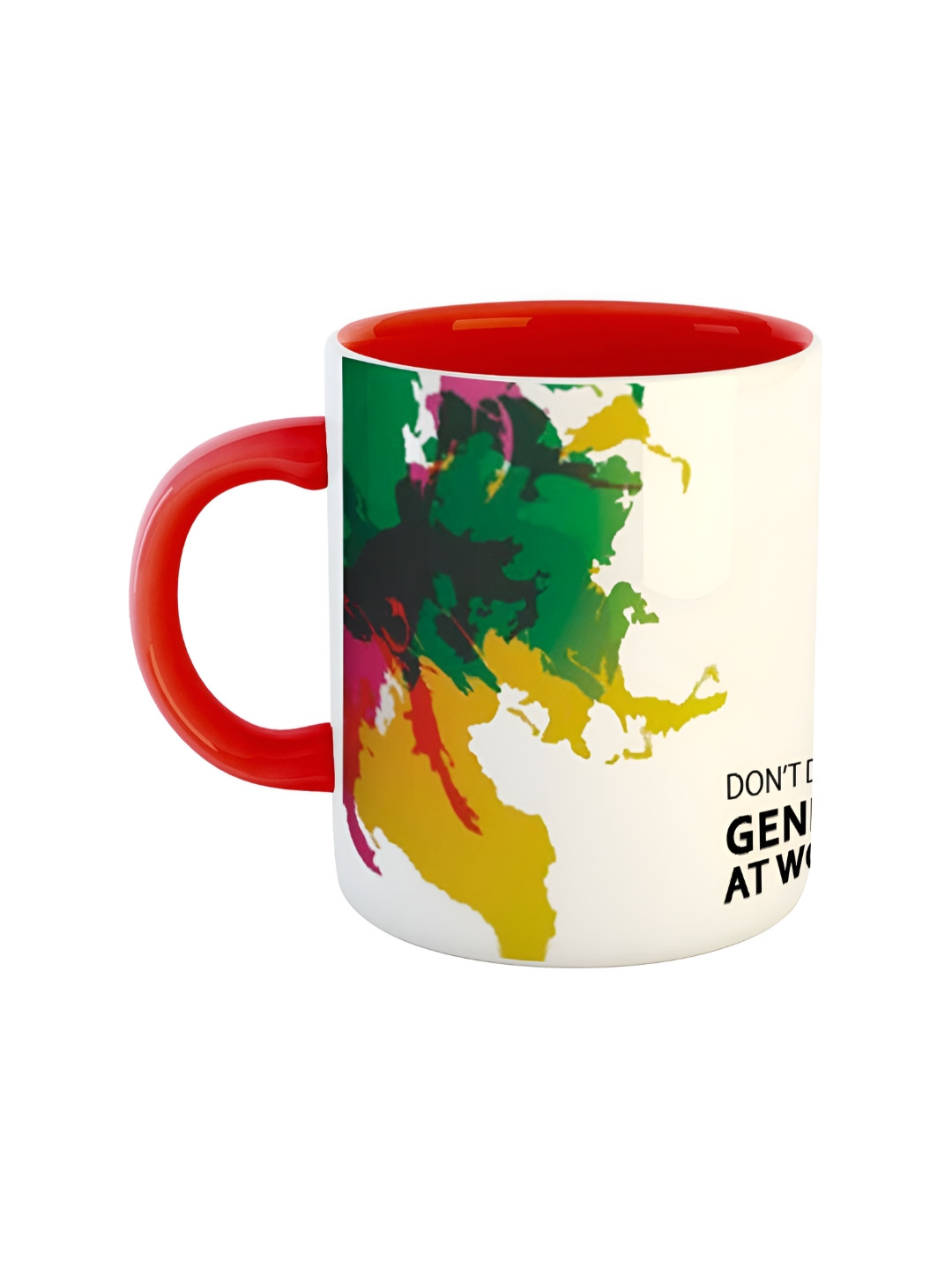 

ARTBUG Red Printed Ceramic Glossy Mug 350 ml
