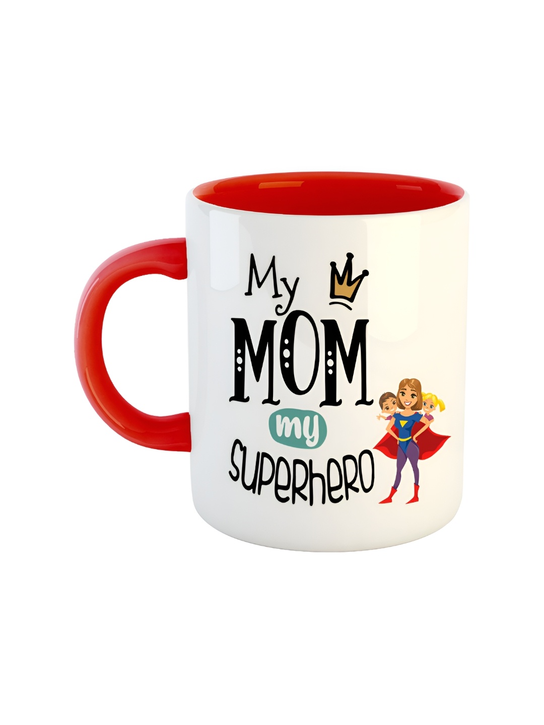 

ARTBUG Red & White Printed Ceramic Glossy Mug 350 ml