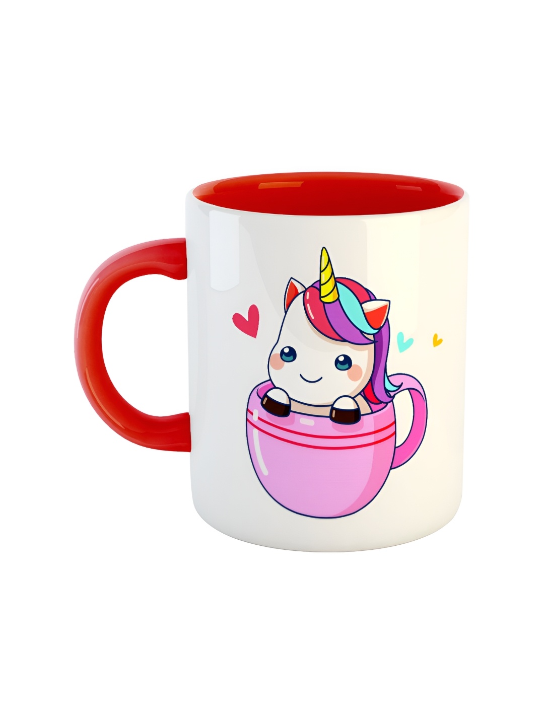 

ARTBUG Red & White Printed Ceramic Glossy Mug 350 ml