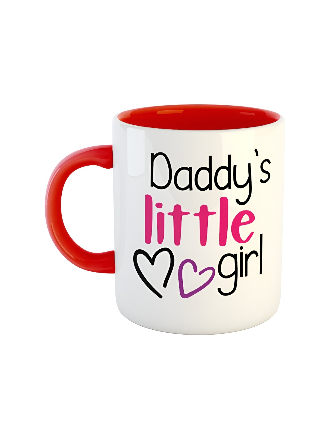 

ARTBUG Red Daddy's Little Girl Printed Ceramic Glossy Mugs 350 ml