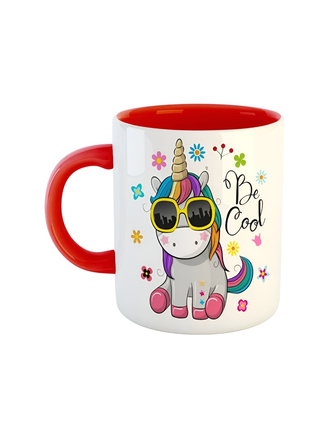 

ARTBUG Red Printed Ceramic Glossy Mug 350 ml