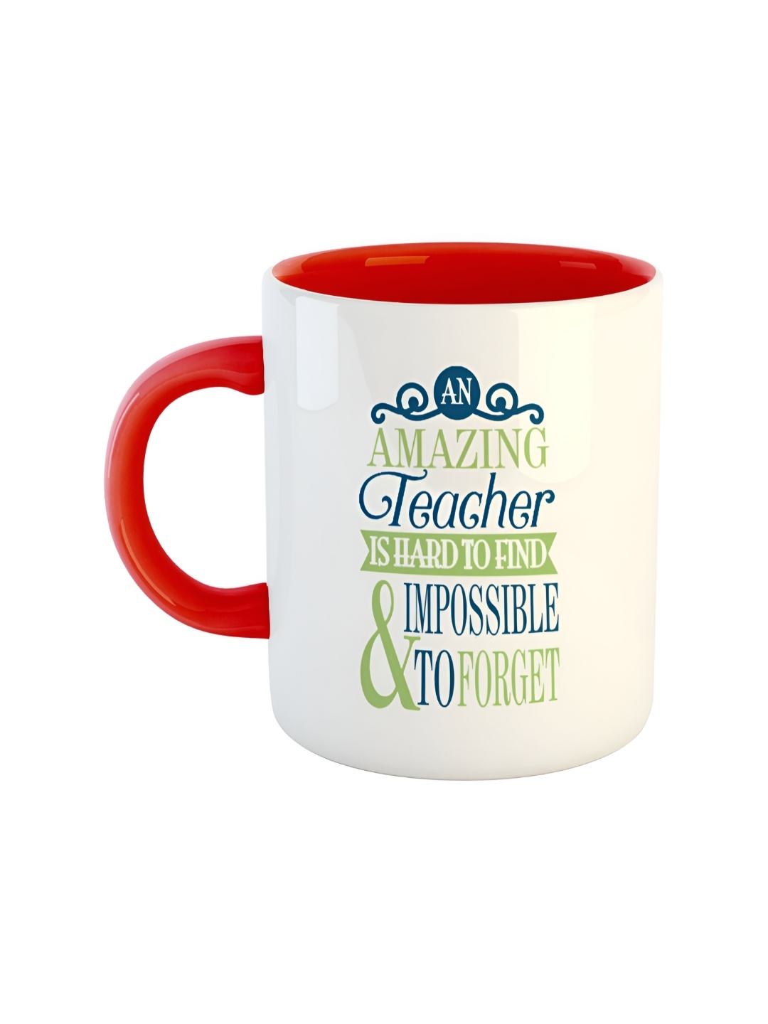 

ARTBUG Red & White Printed Ceramic Glossy Mug 350ml
