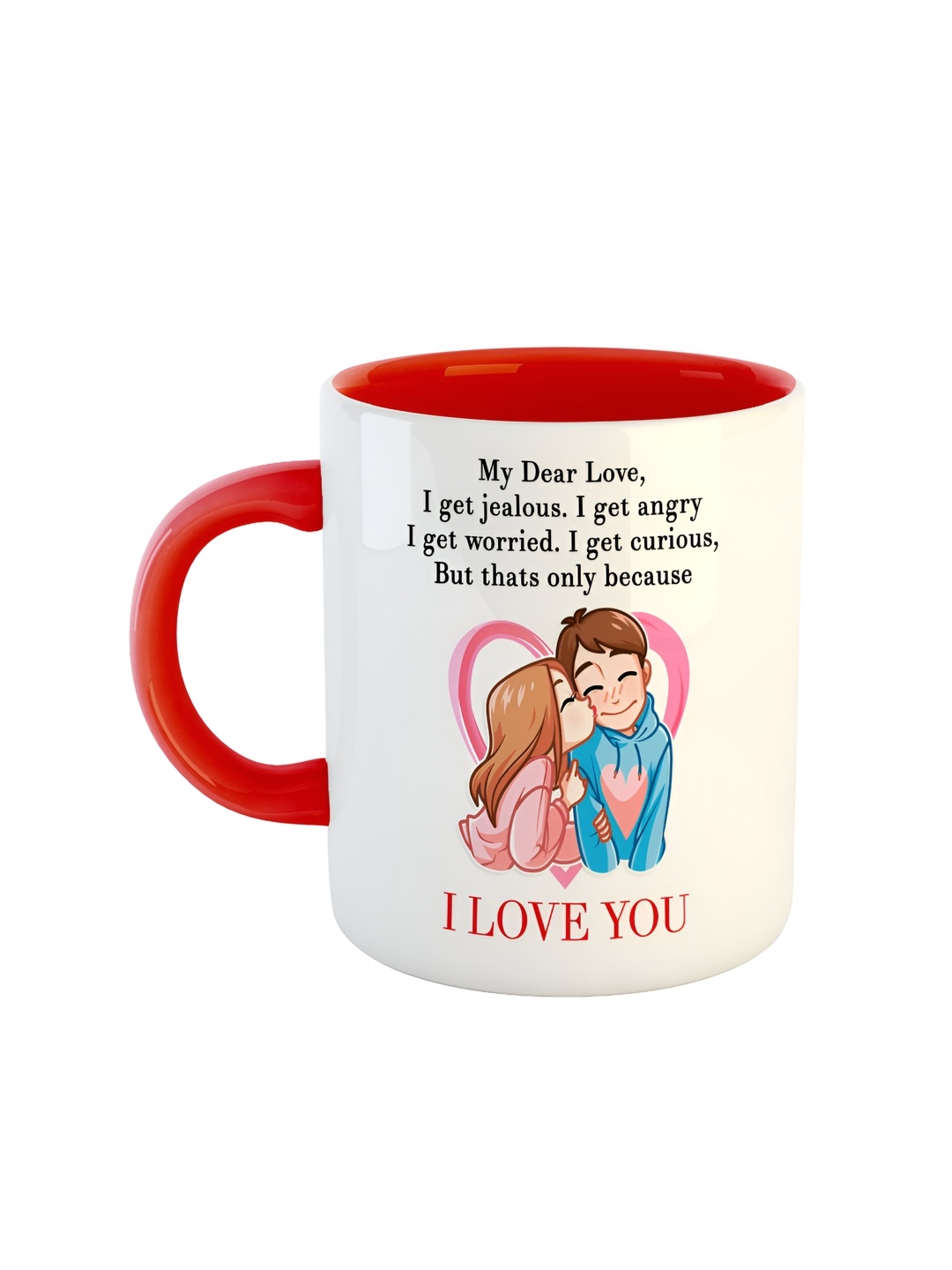 ARTBUG Red I Love You Ceramic Printed Mugs 350 ml