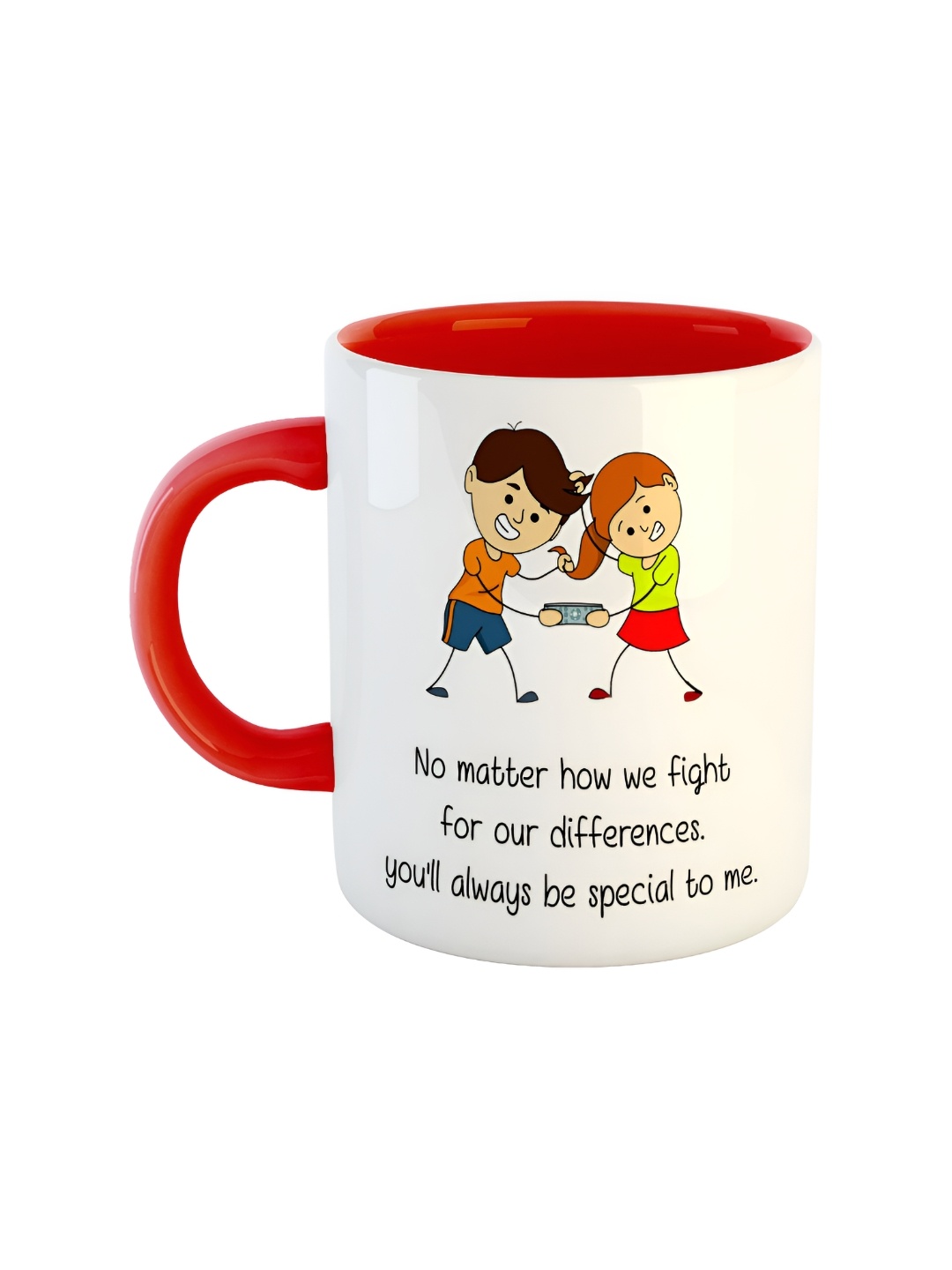

ARTBUG Red Printed Ceramic Glossy Mug 350 ml
