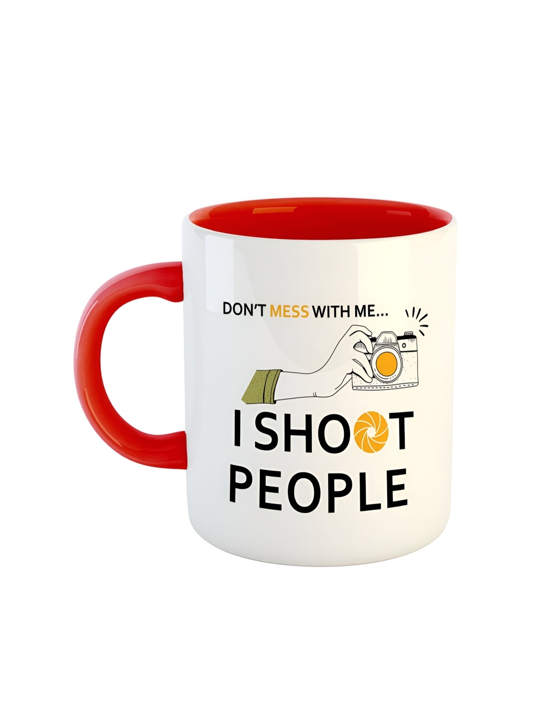 

ARTBUG Red Printed Ceramic Glossy Mug 350 ml