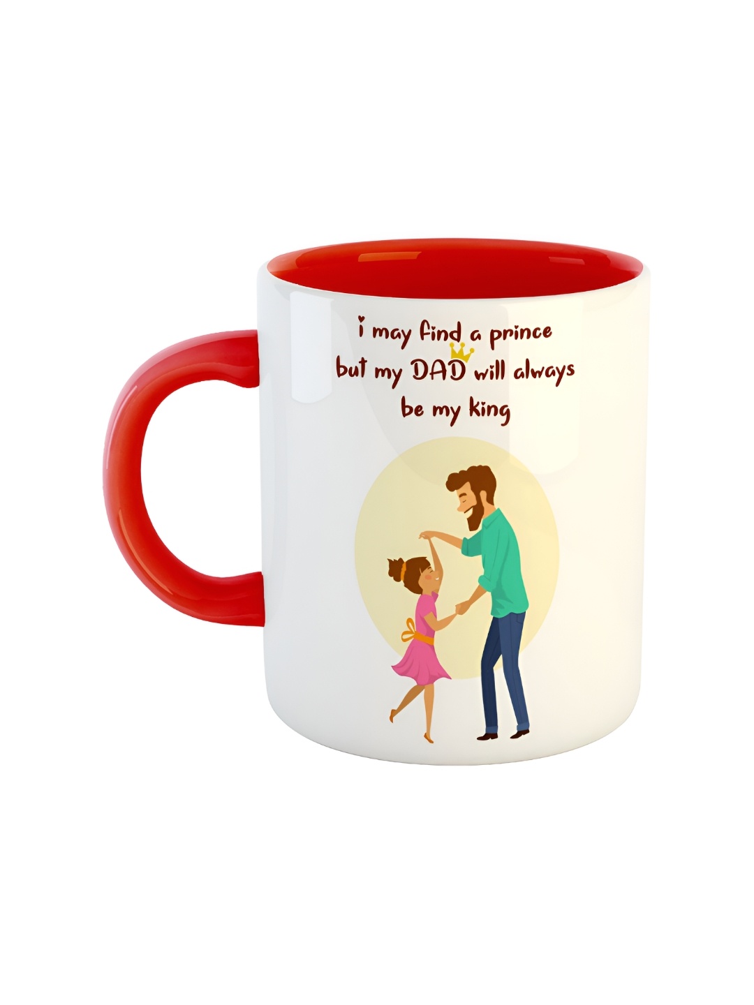 

ARTBUG Red Printed Ceramic Glossy Mug 350 ml