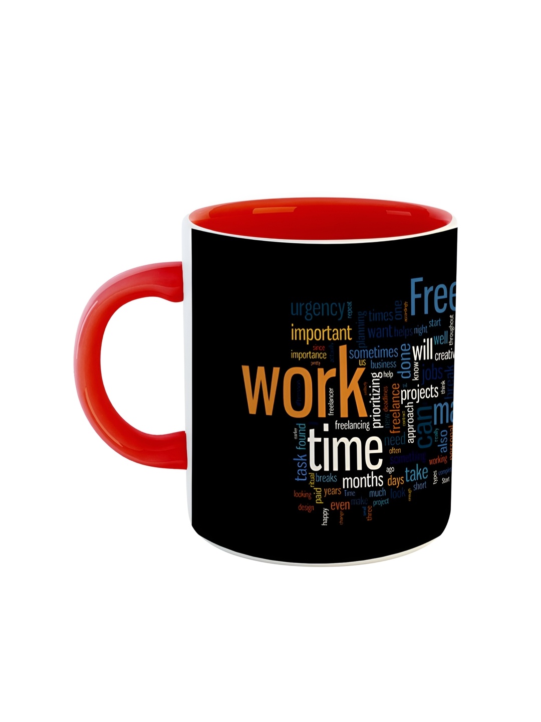 

ARTBUG Red Printed Ceramic Glossy Mug 350 ml