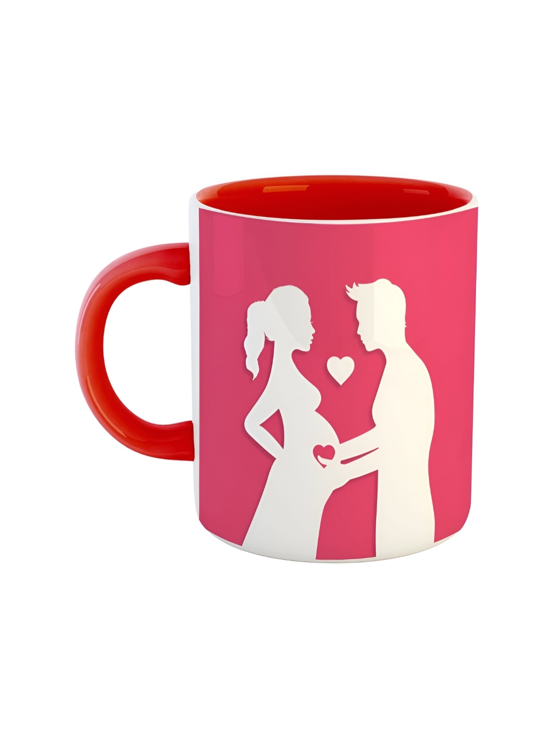 

ARTBUG Red & White Printed Ceramic Glossy Core Mugs 330 ml