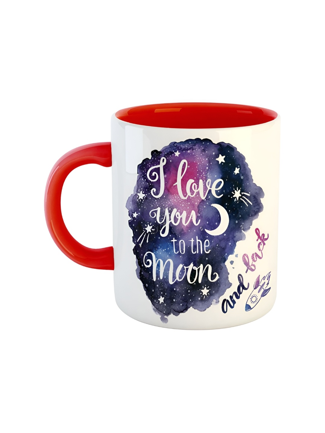 

ARTBUG Red & White Printed Ceramic Glossy Mug 350 ml