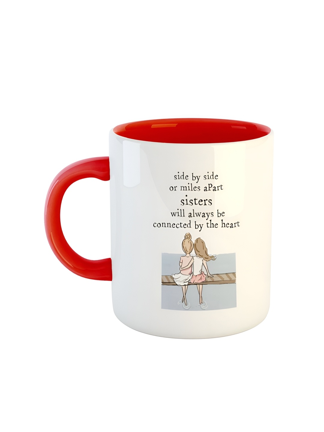 

ARTBUG Red Printed Ceramic Glossy Mug