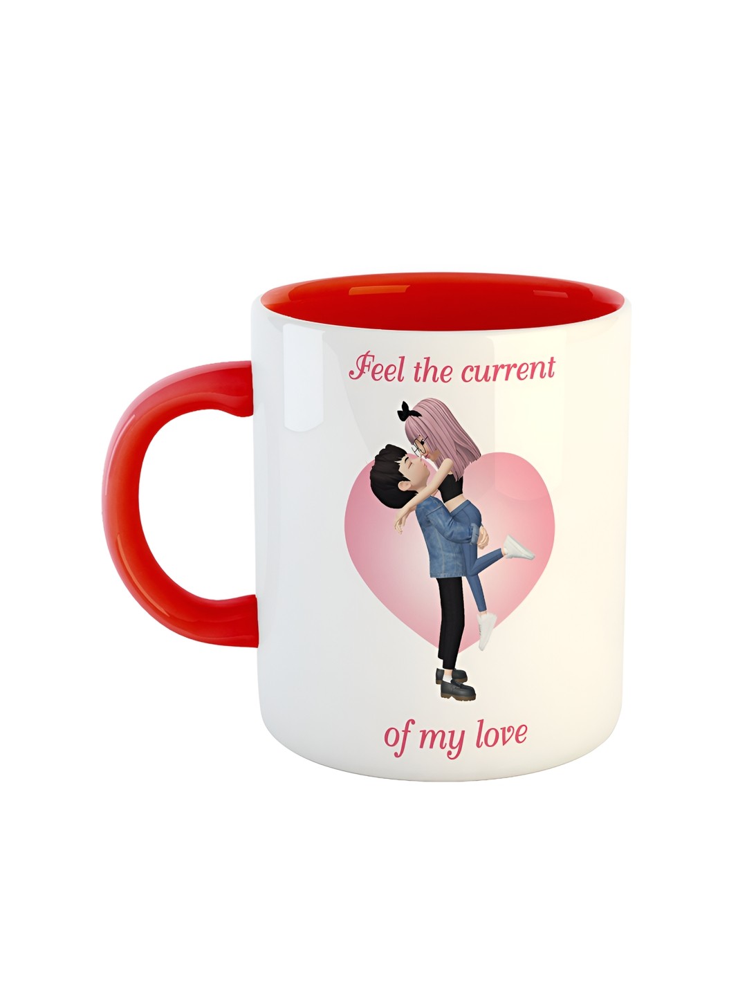 

ARTBUG Red Printed Ceramic Glossy Mug