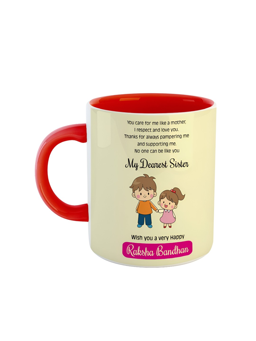 

ARTBUG Red Printed Ceramic Glossy Mug