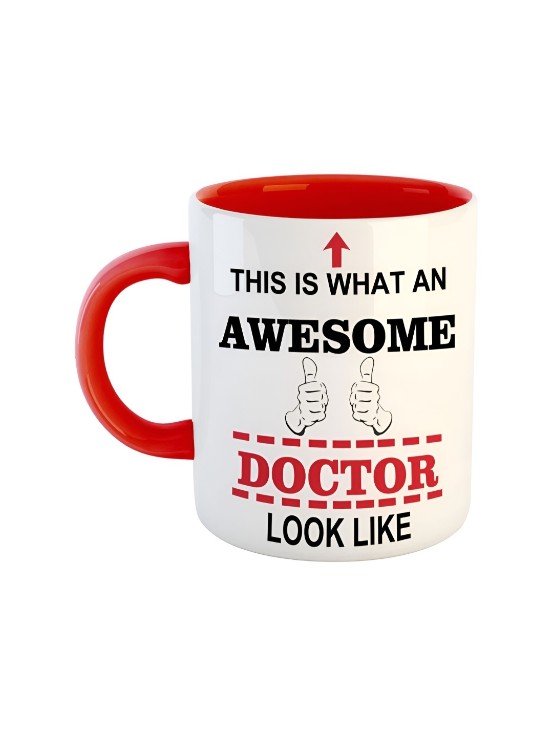 

ARTBUG Red Printed Ceramic Glossy Mug