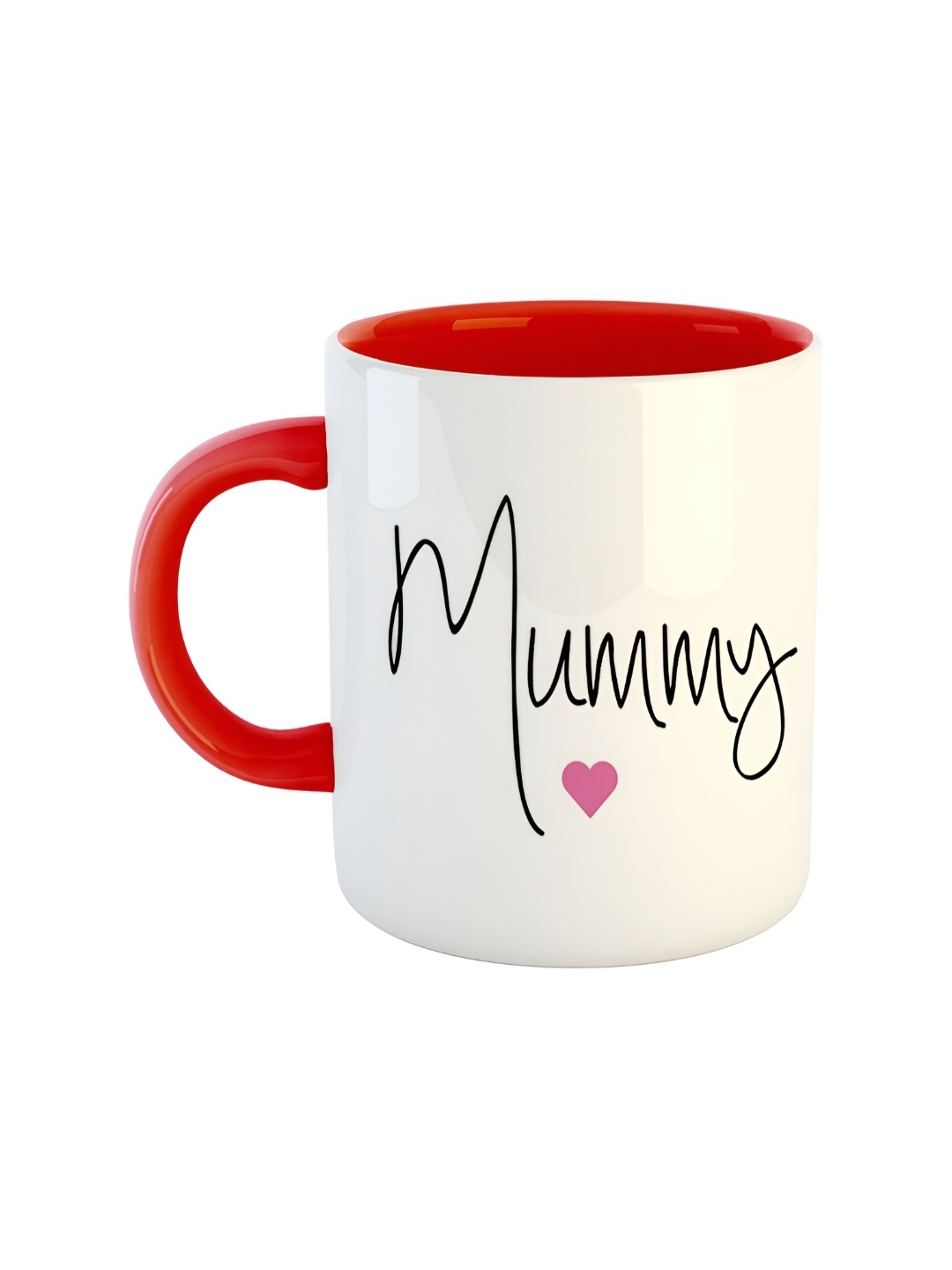 

ARTBUG Red & White Best Mummy Printed Ceramic Glossy Mug 350 ml