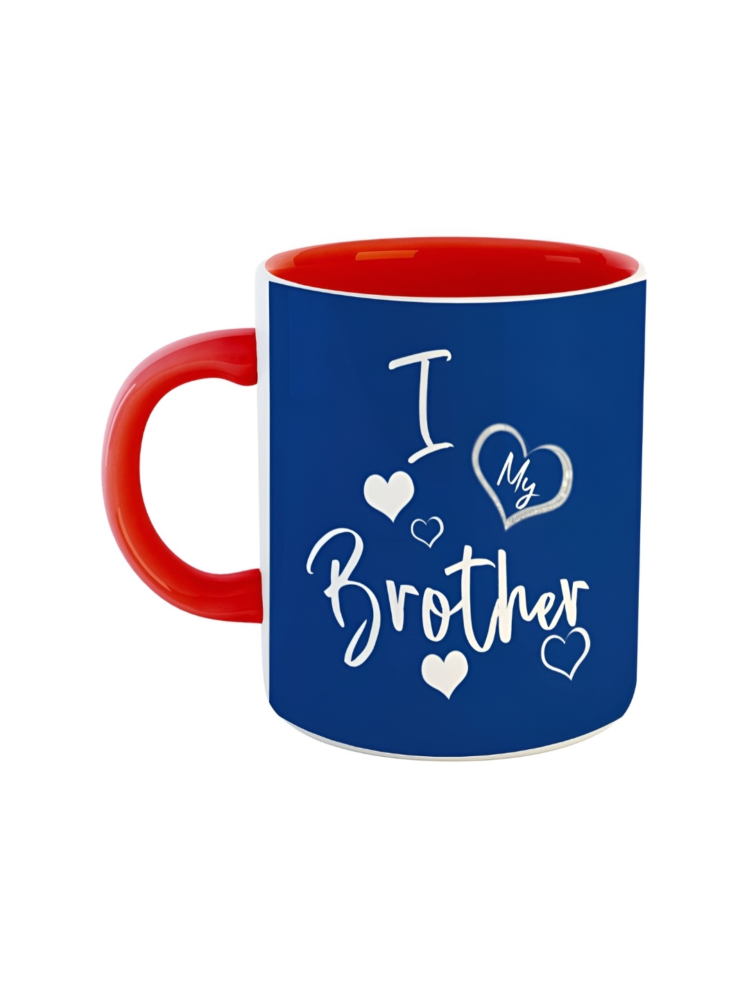 ARTBUG Red & White Printed Ceramic Glossy Mug 350ml