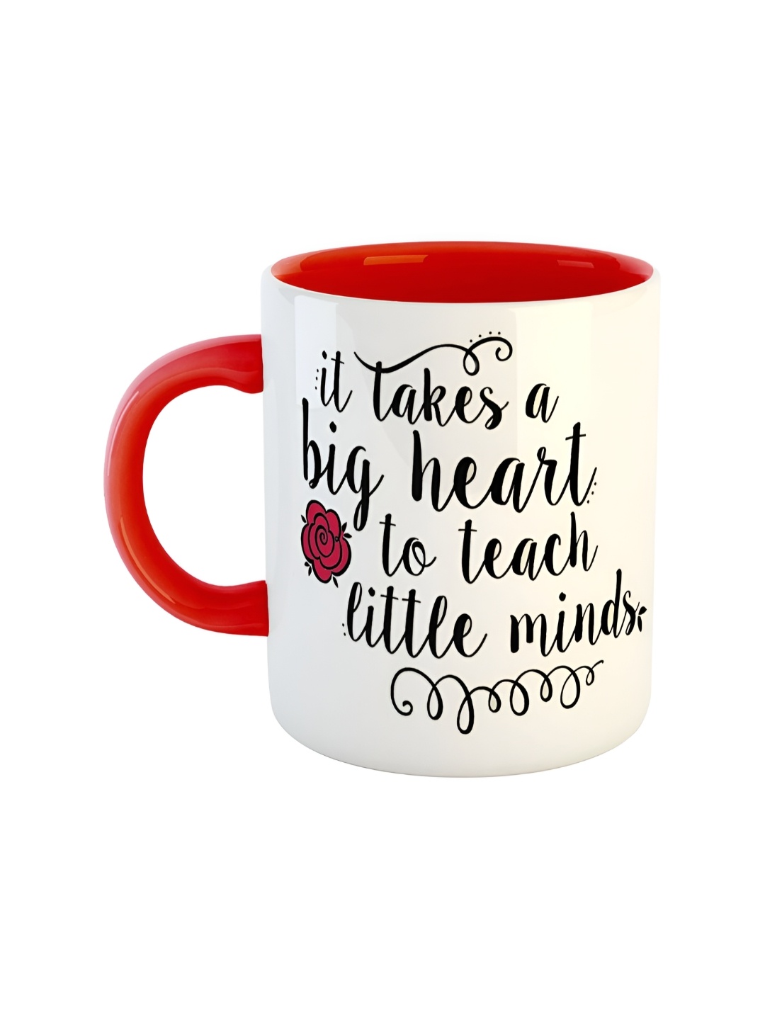 

ARTBUG Red & White Printed Ceramic Glossy Mug 350ml