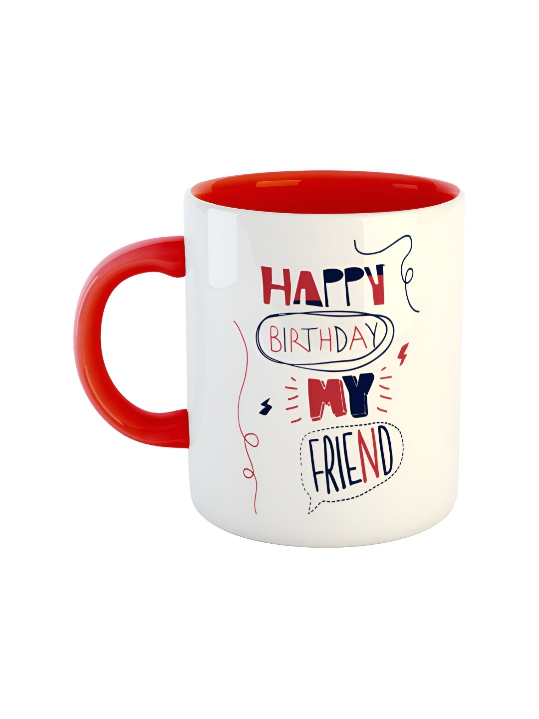 

ARTBUG Red Printed Ceramic Glossy Mugs