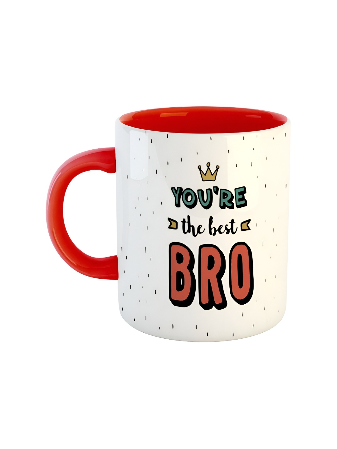 

ARTBUG Red & White Printed Ceramic Glossy Mug 350 ml