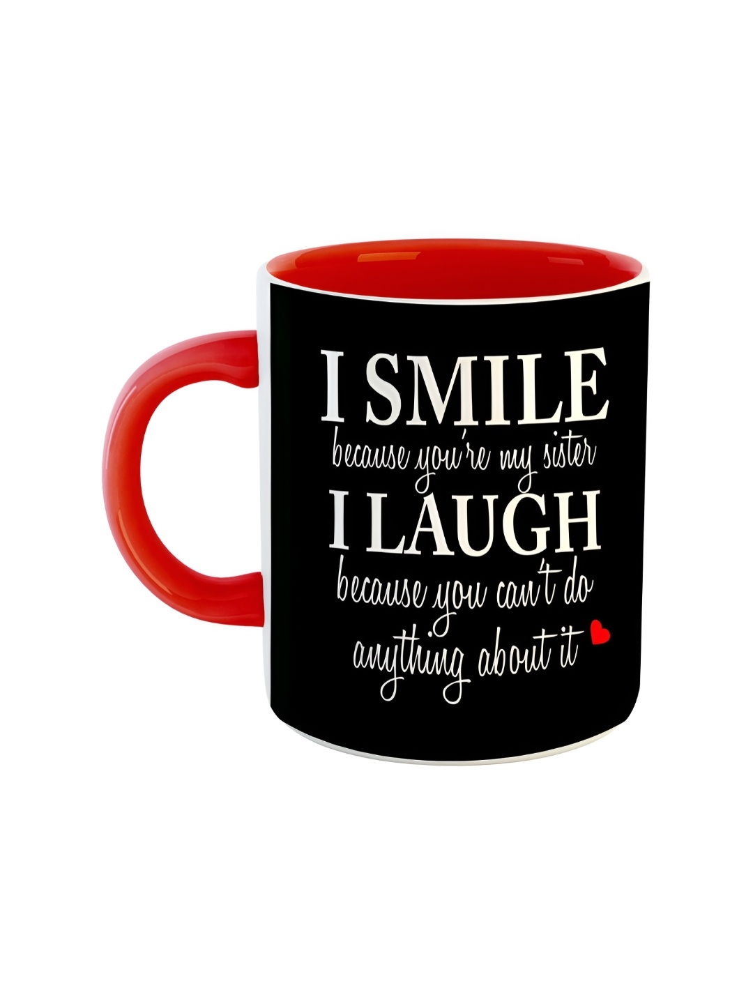 

ARTBUG Red & White Printed Ceramic Glossy Mug 350 ml
