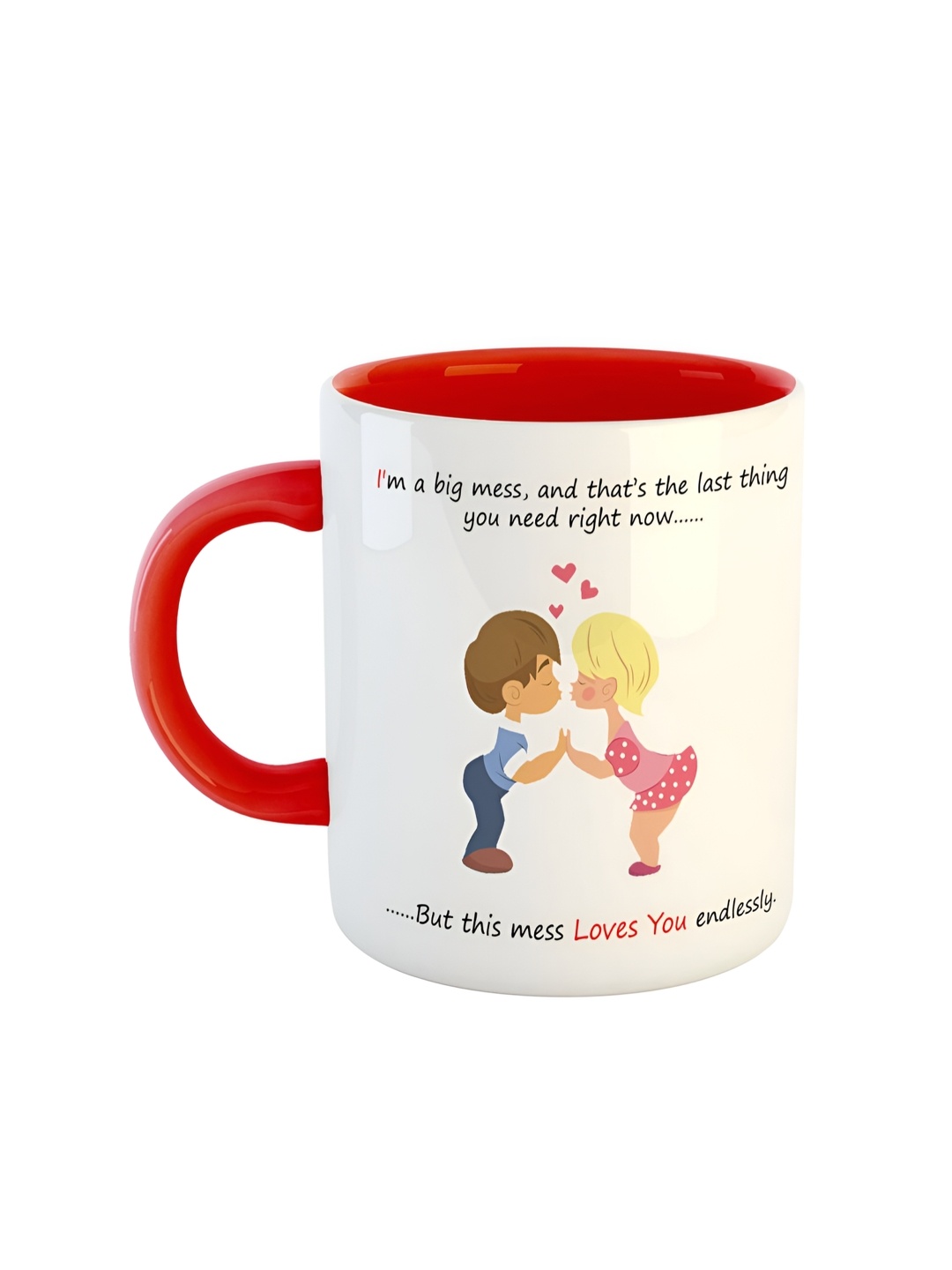 

ARTBUG Red Printed Ceramic Glossy Mug