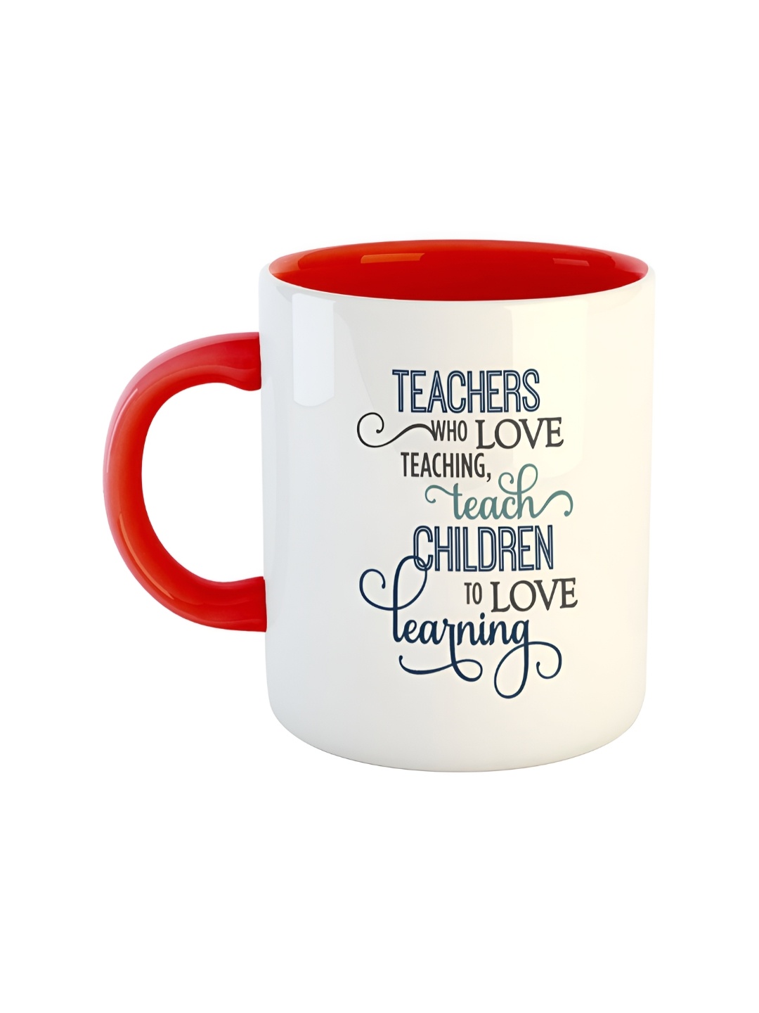 

ARTBUG Red & White Printed Ceramic Glossy Mug 350 ml