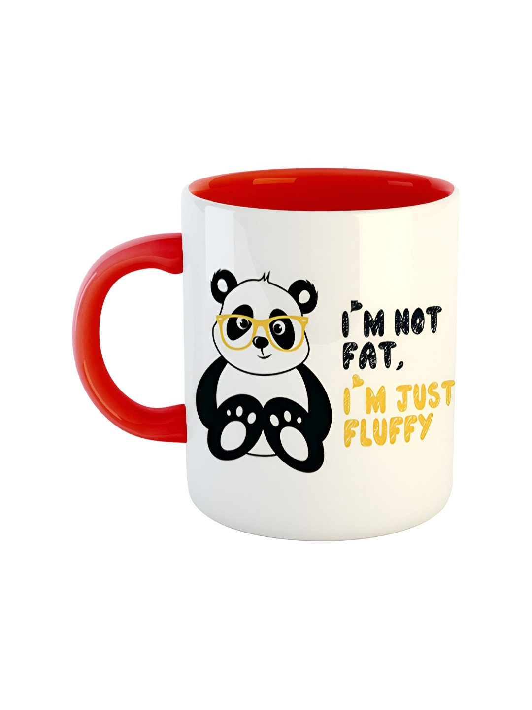 

ARTBUG Red & White Printed Ceramic Glossy Core Mugs 330 ml