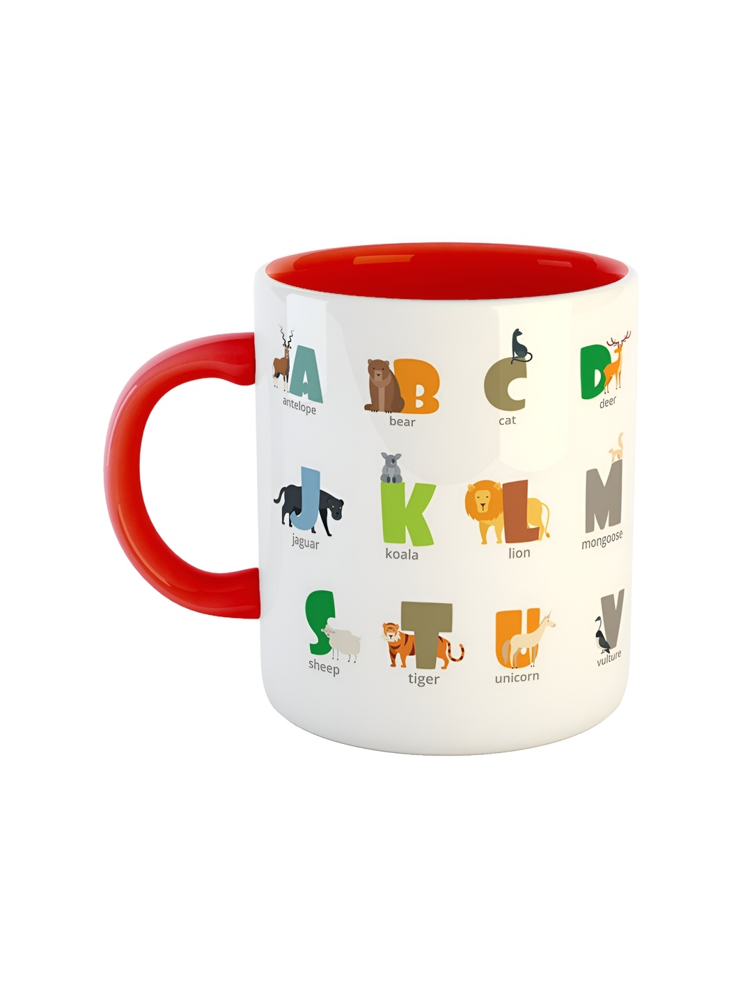 

ARTBUG Red & White Printed Ceramic Glossy Mug 350 ml