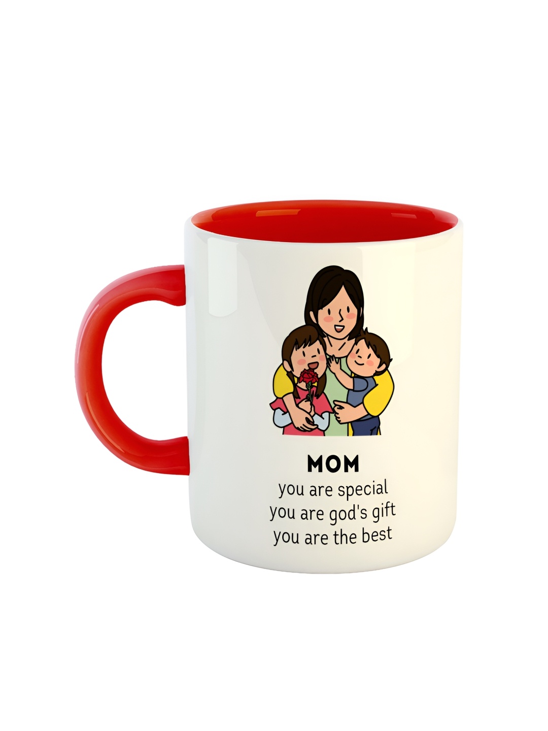

ARTBUG Red Printed Ceramic Glossy Mug
