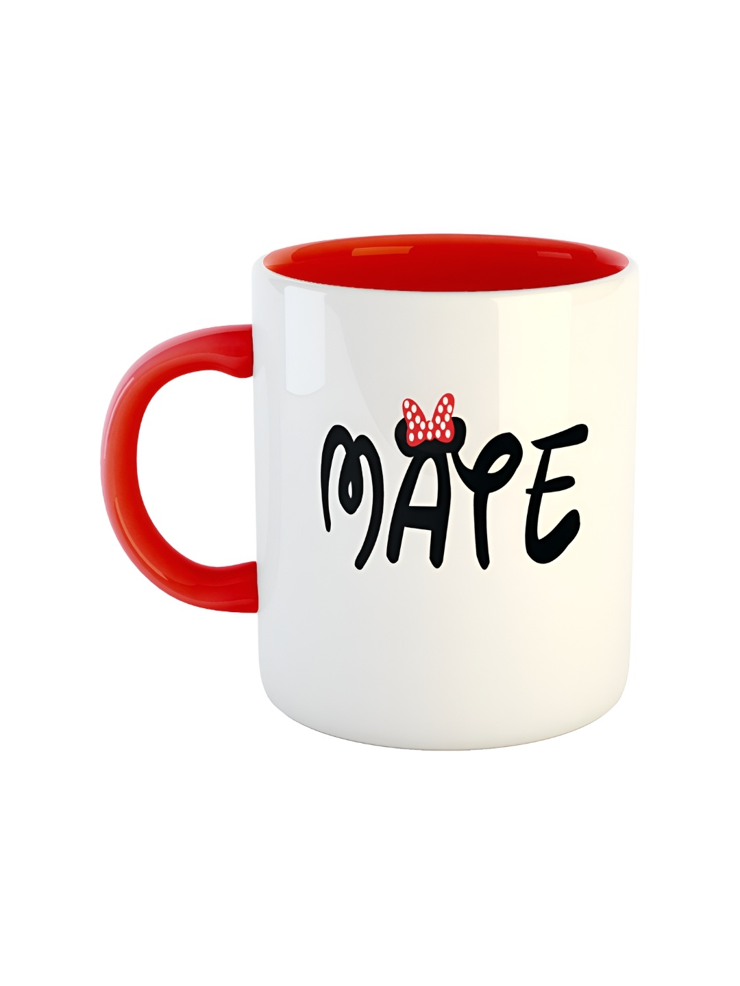 

ARTBUG Red White Printed Ceramic Glossy Mugs 350 ml