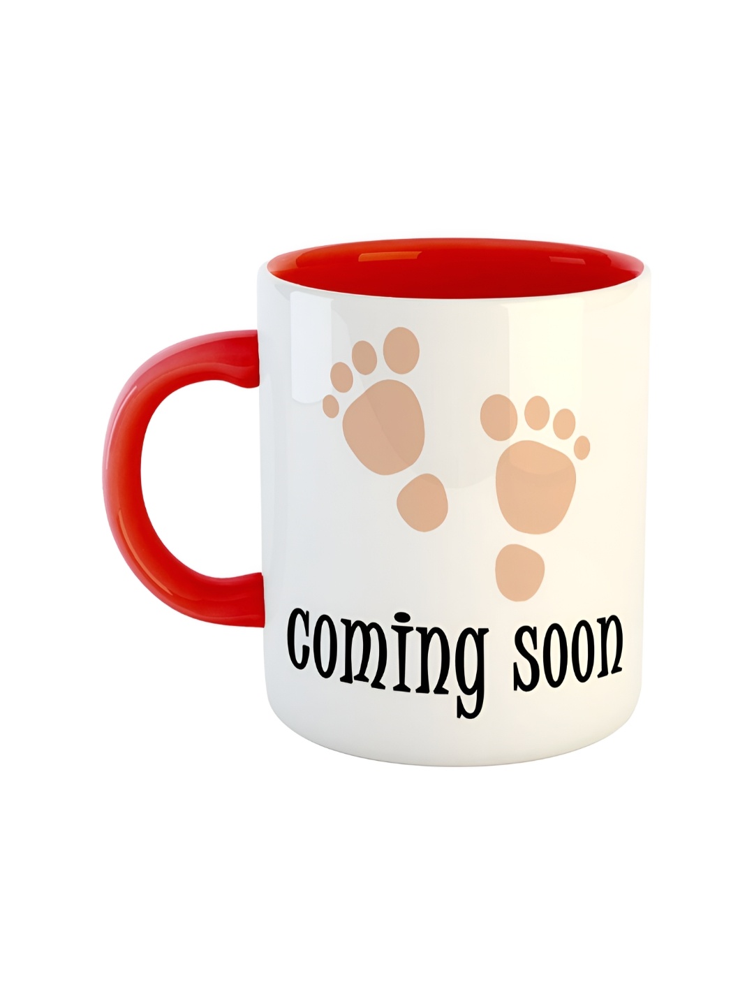 

ARTBUG Red & White Printed Ceramic Glossy Mug 350 ml