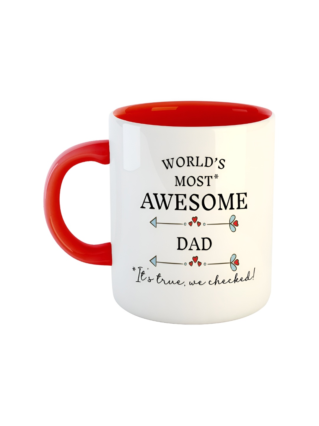 

ARTBUG Red & White Printed Ceramic Glossy Mug 350ml