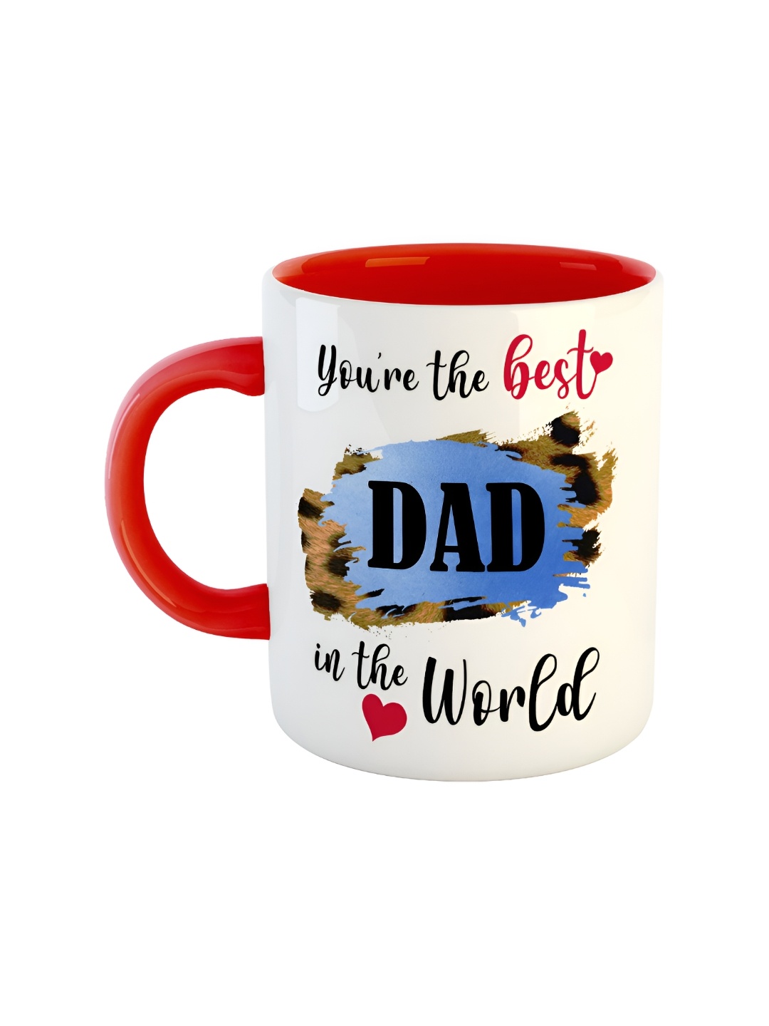 ARTBUG Red Printed Ceramic Glossy Mug