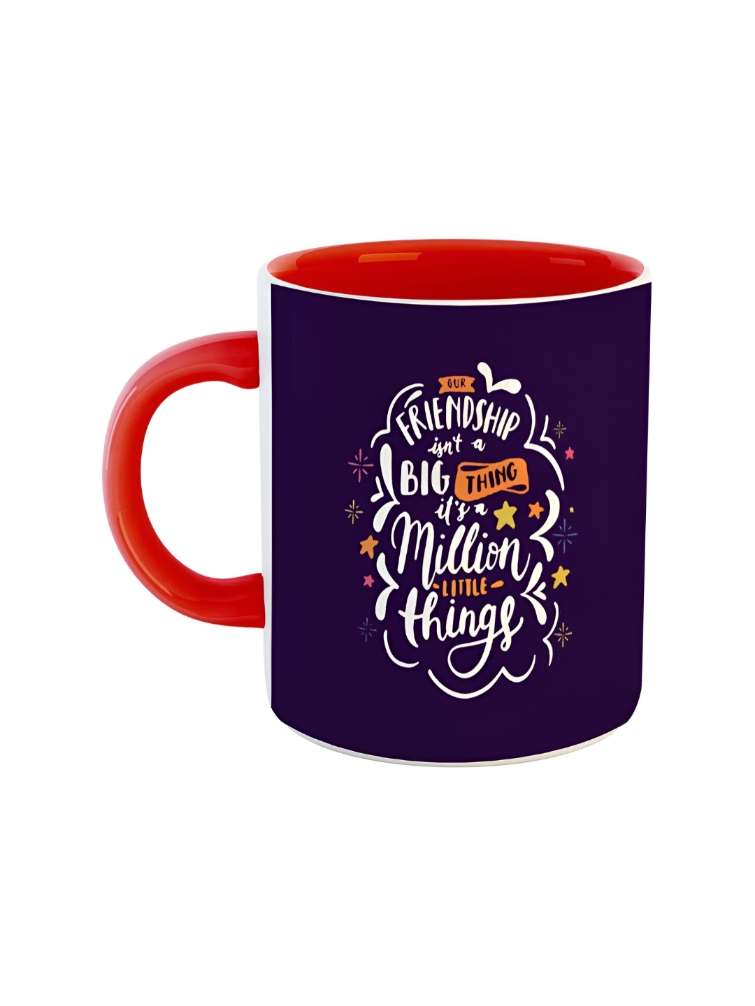

ARTBUG Red & Blue Printed Ceramic Glossy Mugs