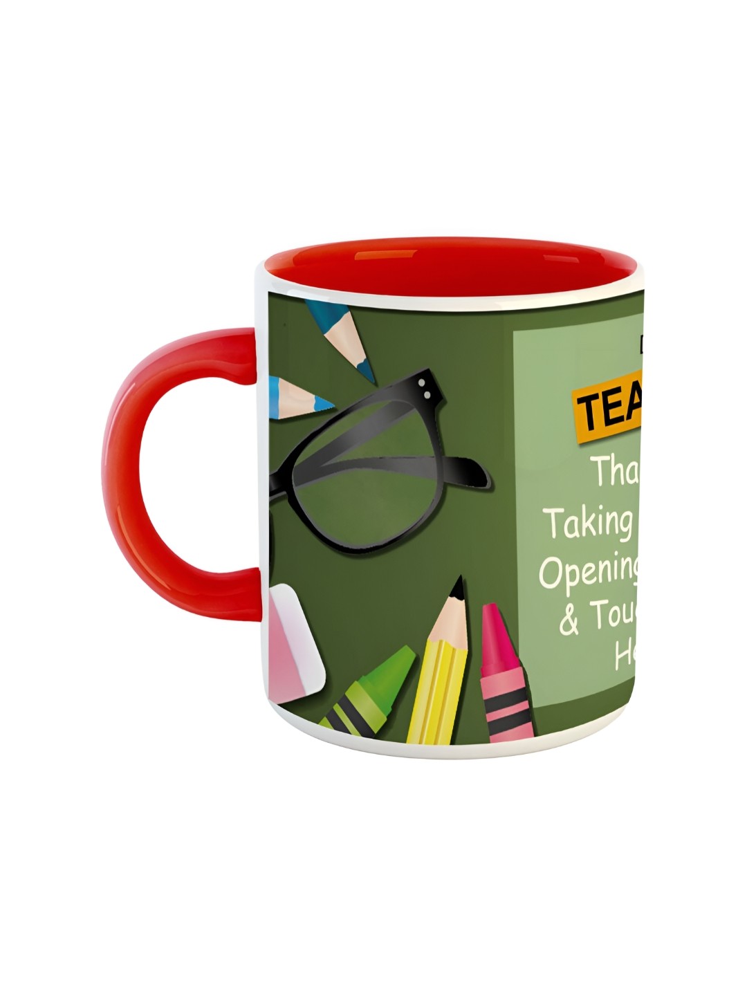 

ARTBUG Red Printed Ceramic Glossy Mug