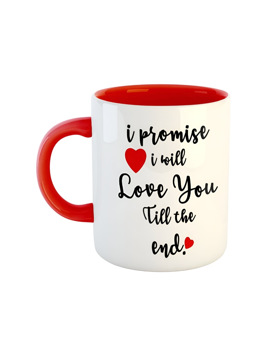 

ARTBUG Red & White Printed Ceramic Glossy Mug 350 ml