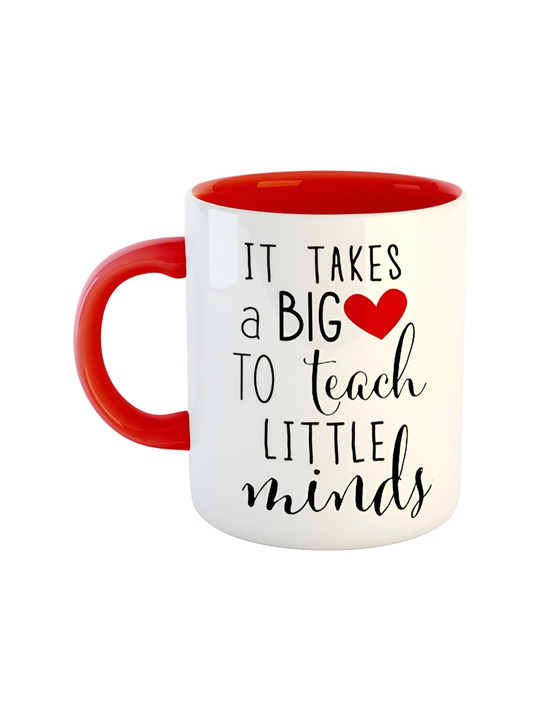 

ARTBUG Red & White Printed Ceramic Glossy Mug 350 ml