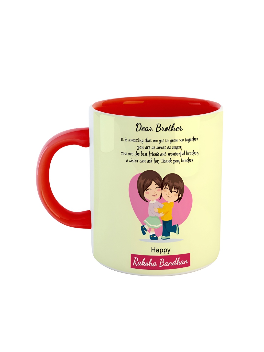 

ARTBUG Red & Black Printed Ceramic Glossy Mug 350ml