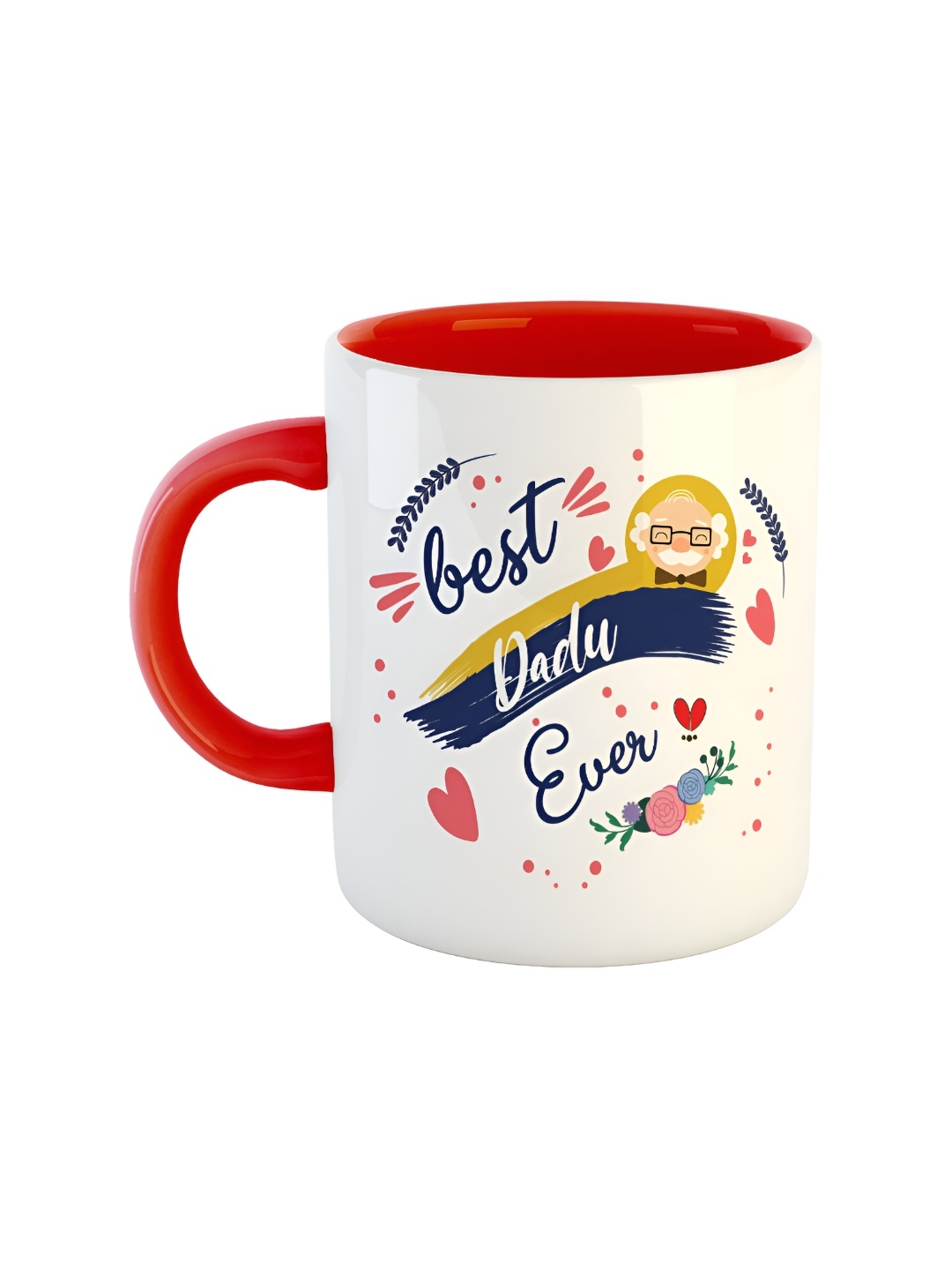 ARTBUG Red Printed Ceramic Glossy Mug 350 ml