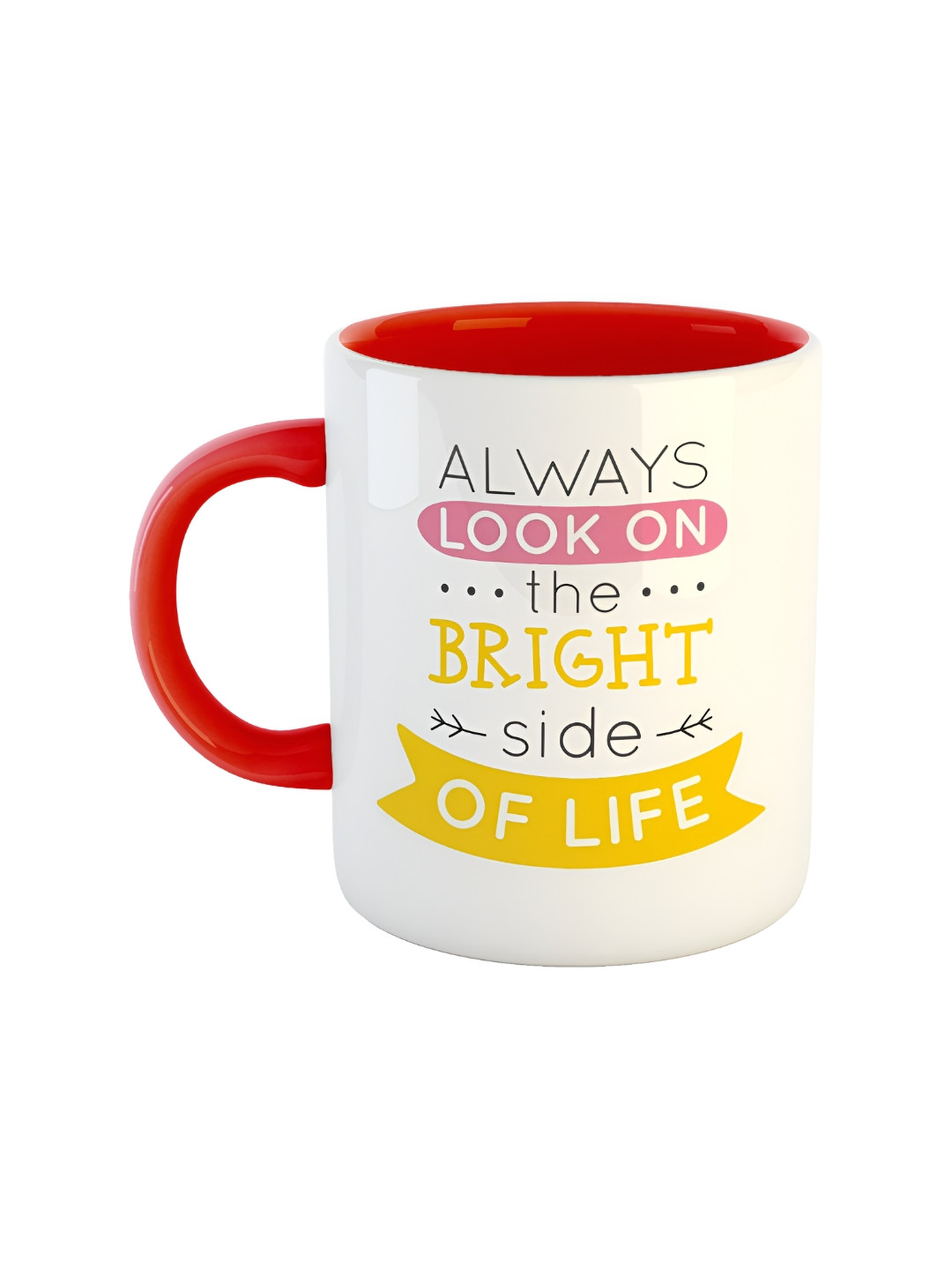 

ARTBUG Red & White Printed Ceramic Glossy Mug 350 ml