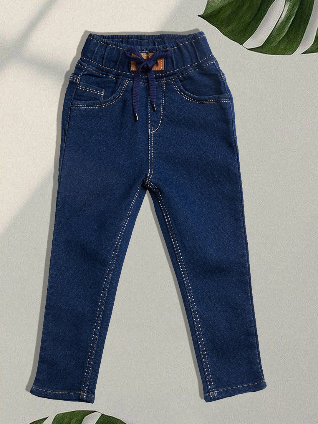 

F2M Boys Slim Fit High-Rise Trousers, Blue