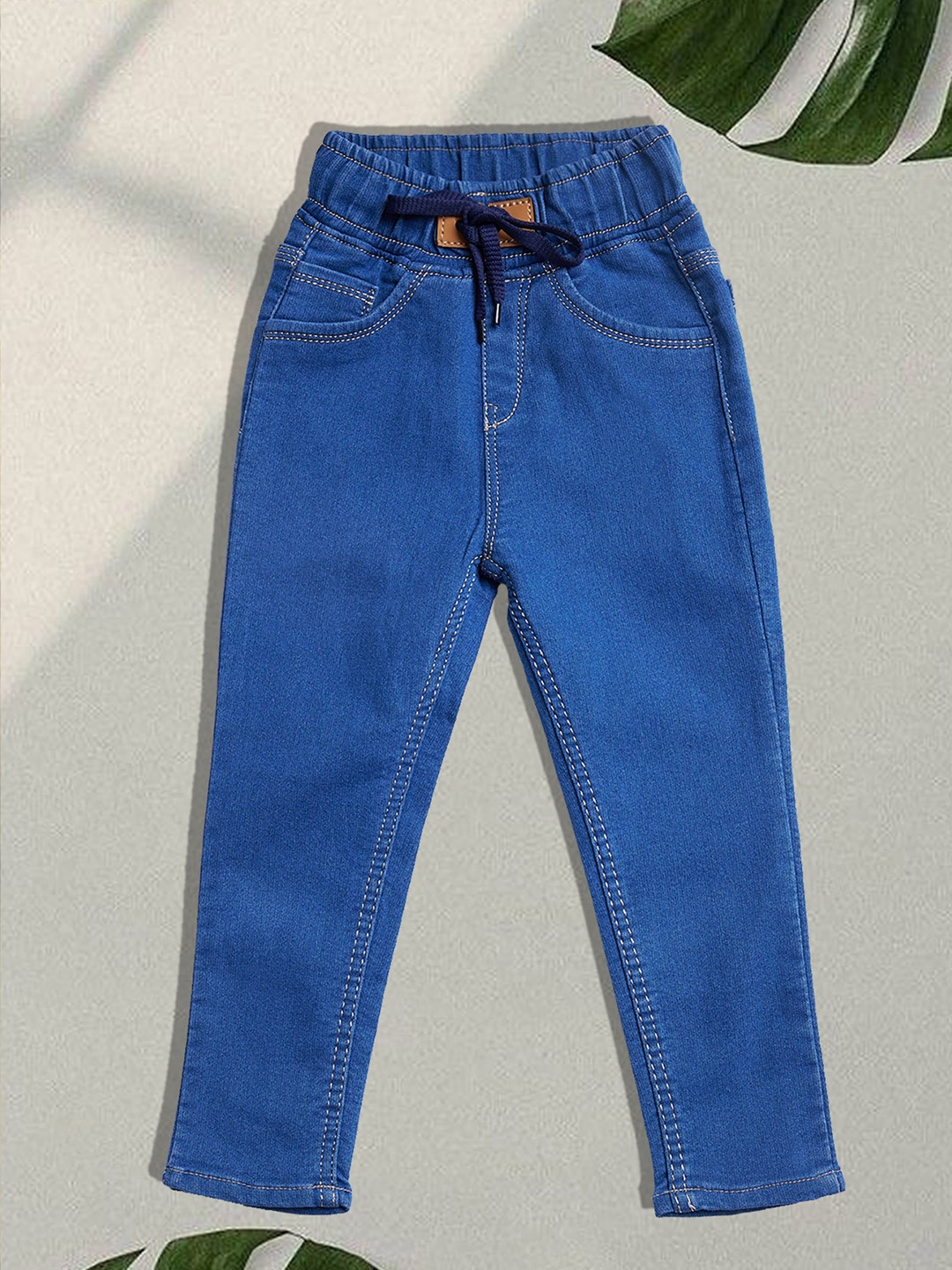 

F2M Girls Slim Fit High-Rise Regular Clean Look Denim Jeans, Blue