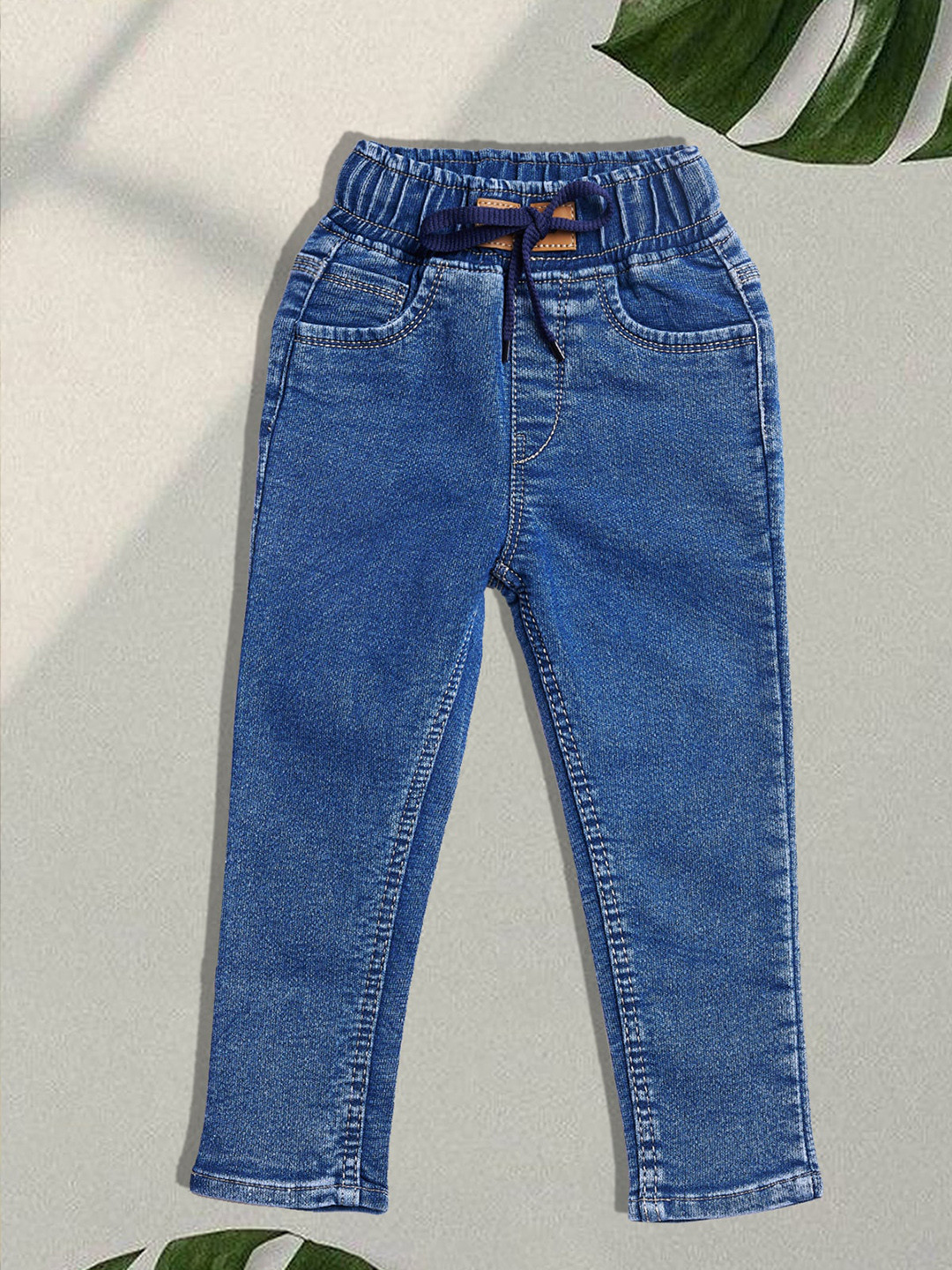 

F2M Girls Slim Fit High-Rise Trousers, Blue