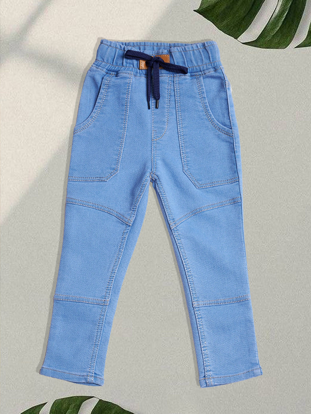 

F2M Girls Slim Fit High-Rise Clean Look Denim Jeans, Blue