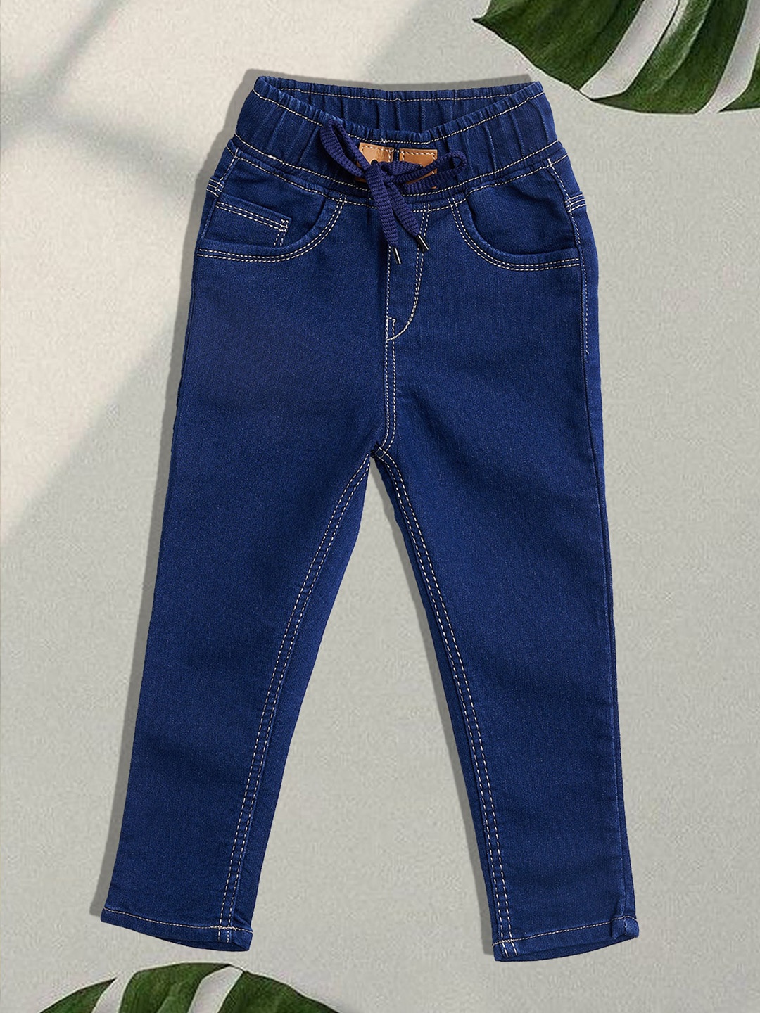 

F2M Girls Slim Fit High-Rise Jogger, Navy blue