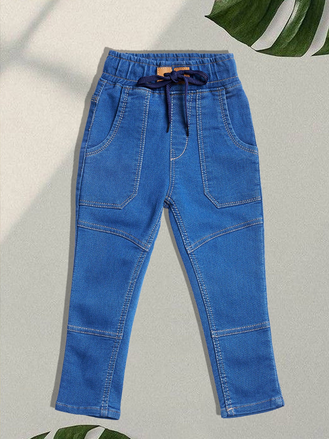 

F2M Girls Slim Fit High-Rise Jogger, Blue