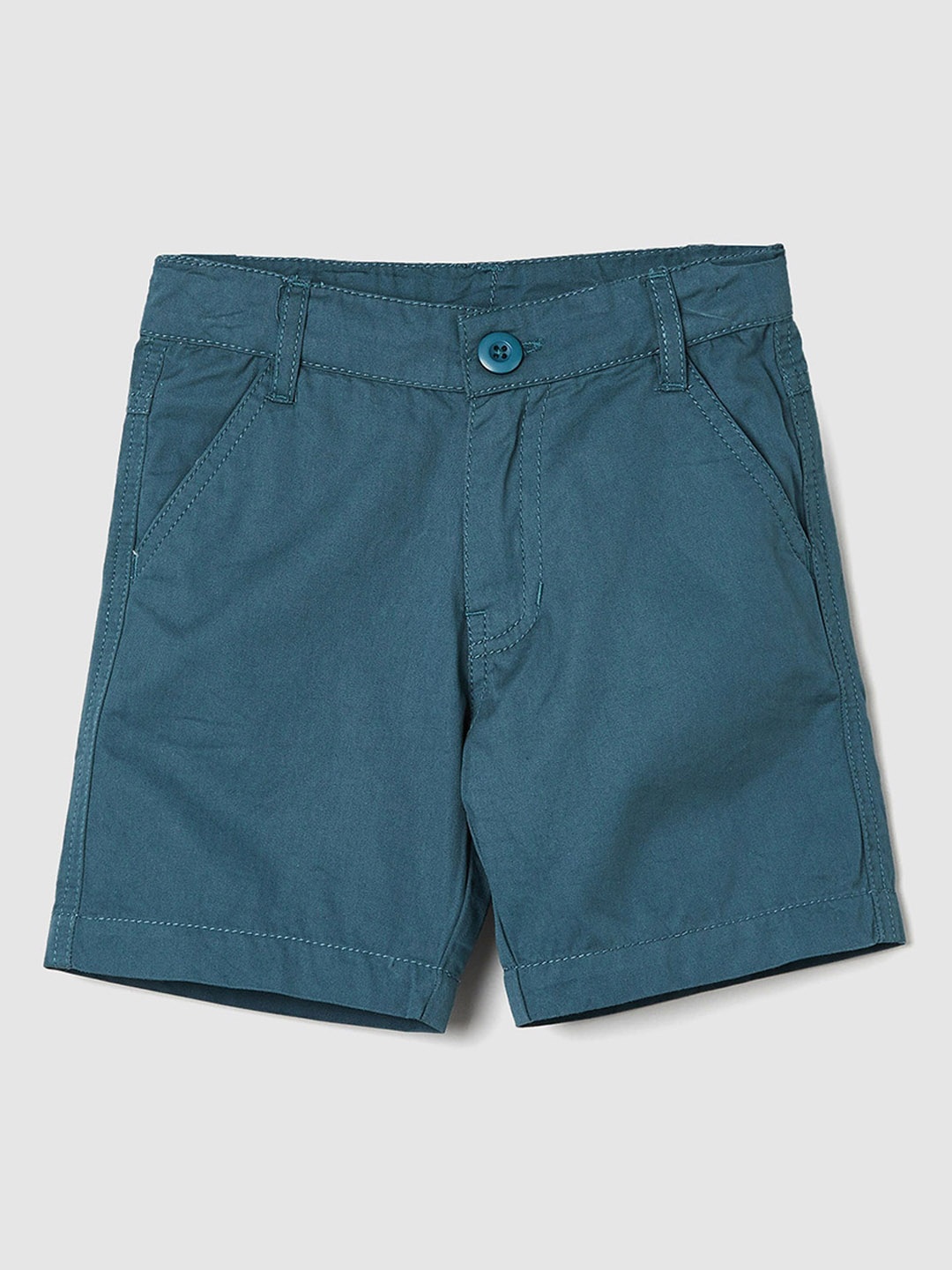 

max Boys Mid-Rise Pure Cotton Shorts, Teal