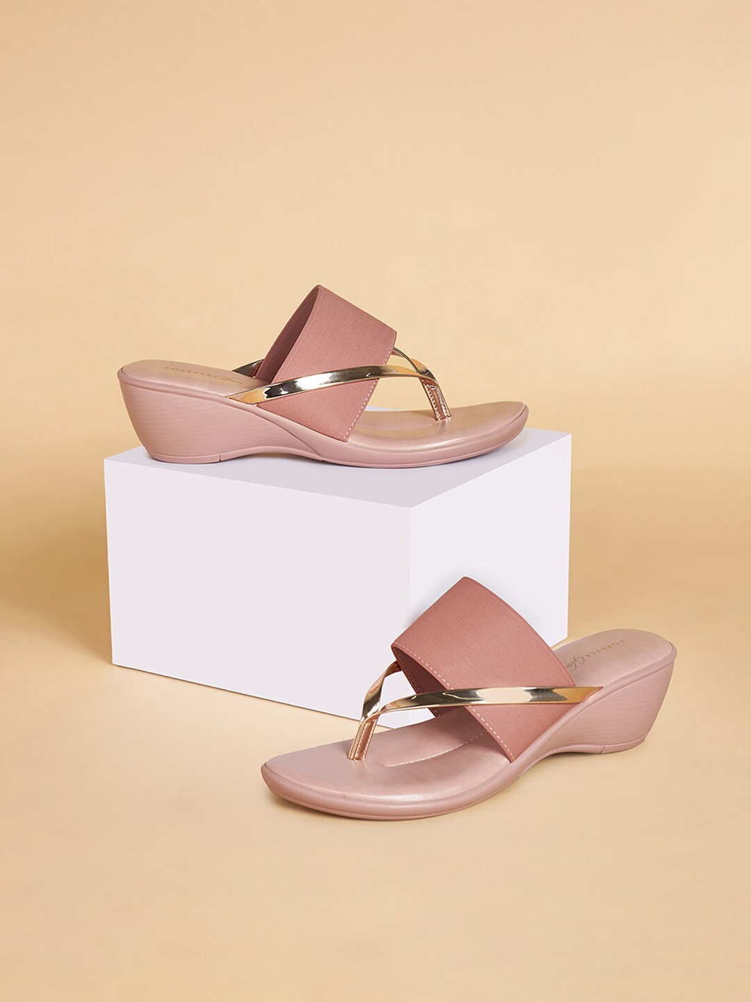 

Forever Glam by Pantaloons Open Toe Comfort Heels, Pink